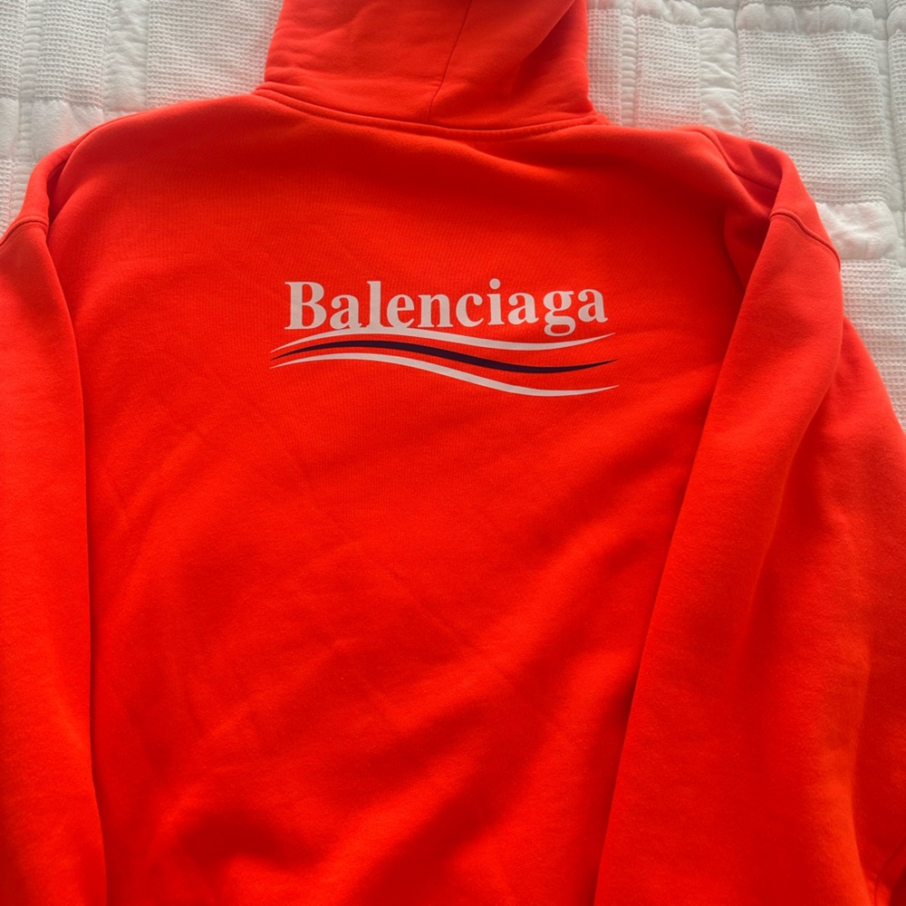 Authentic BALENCIAGA orange campaign hoodie Small